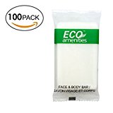 ECO Amenities Spa Sachet Individually Wrapped 1 ounce Cleaning Soap, 100 Bars per Case