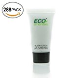 ECO AMENITIES Travel size 0.75oz hotel body lotion bulk, Clear, Green Tea, 288 Count