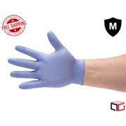 Blue Nitrile Disposable Powder Free 3 Mil Gloves - Size: Medium - 100 Pieces (1 Box)